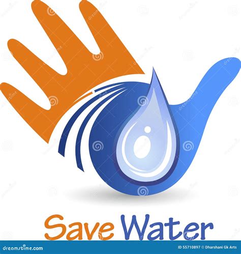 Save Water Logo Stock Vector - Image: 55710897