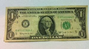 Rare 1963 Series B $1 One Dollar Joseph Barr Note Bill circulated ...