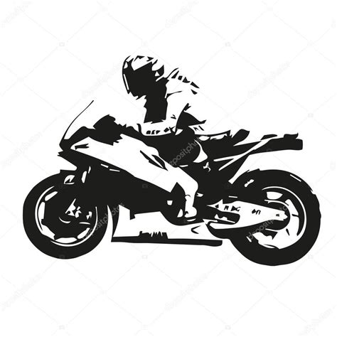 Motorcycle racing silhouette, motorbike vector illustration — Stock Vector © msanca #99501676