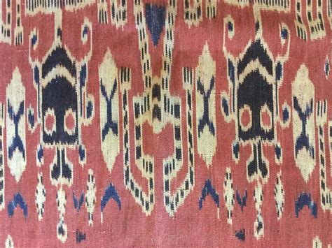 INDONESIAN IKAT WOVEN TEXTILE, FABRIC PANEL, Vintage | #1823491685