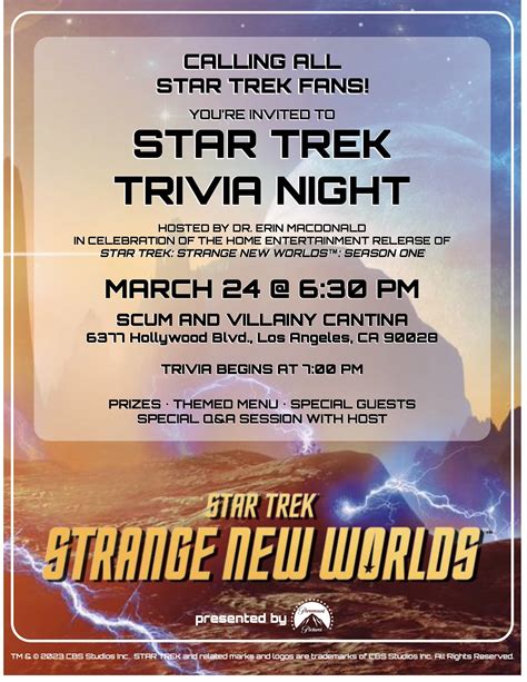 There's a Star Trek Trivia Night happening this month — Attack The Culture