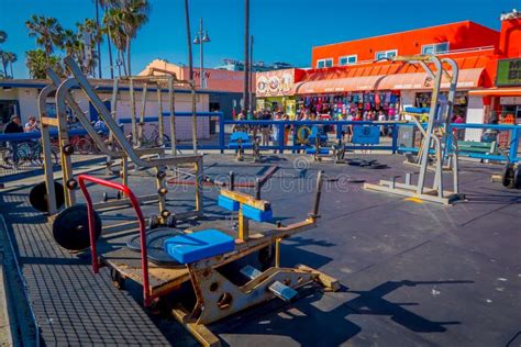 Los Angeles, California, USA, JUNE, 15, 2018: Muscle Beach Gym on ...