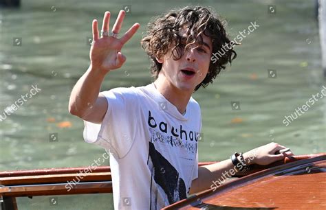 Timothee Chalamet Arrives Lido Beach Venice Editorial Stock Photo ...