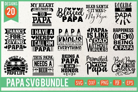 PAPA SVG BUNDLE Graphic by ijdesignerbd777 · Creative Fabrica