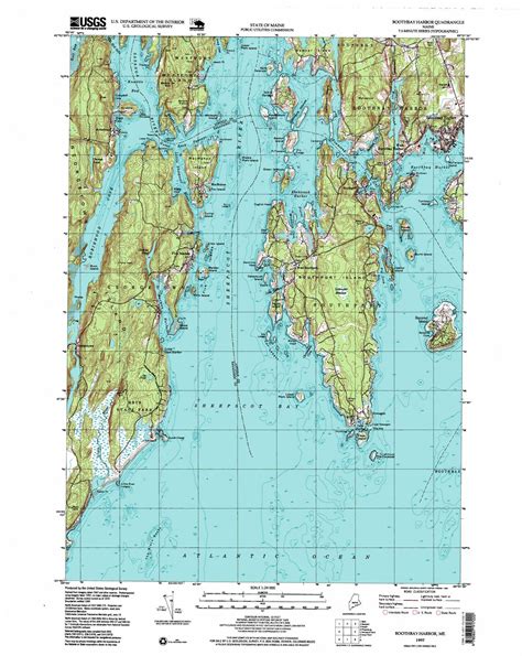 Boothbay Harbor topographic map, ME - USGS Topo Quad 43069g6