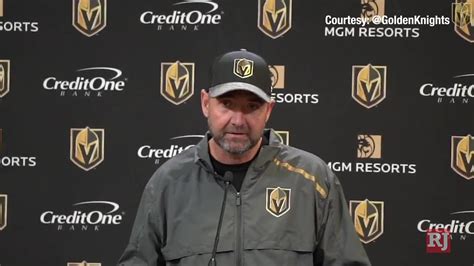 Peter DeBoer | Vegas Golden Knights coach speaks to media | Golden ...