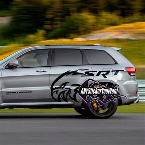 Jeep Grand Cherokee SRT Trackhawk Side Hawk Decal Sticker 2 | ANYStickerUWant.com