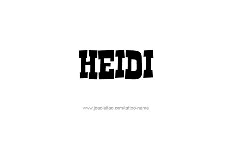 Heidi Name Tattoo Designs