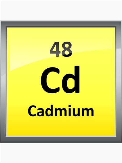 "Cadmium Periodic Table Element Symbol" Sticker for Sale by sciencenotes | Redbubble