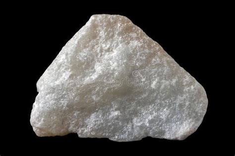 White Talc Mineral from Spain Isolated on a Pure Black Background Stock ...