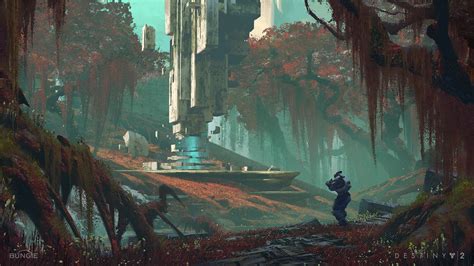 Sung Choi - Waterway concept for Nessus in Destiny 2.