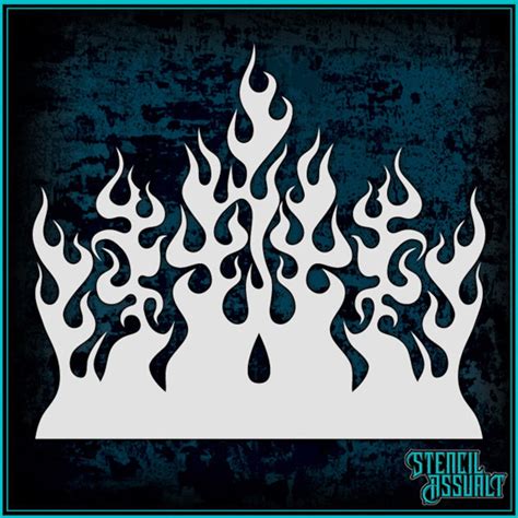 Flames 13 Airbrush Stencil Template - Etsy