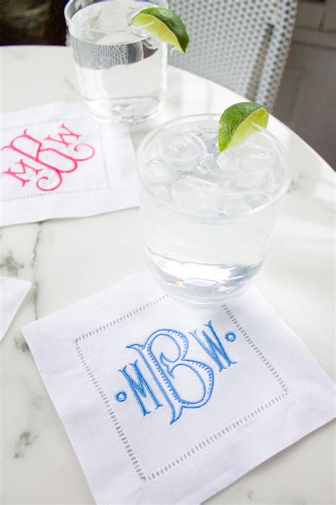 THE CUTEST MONOGRAMMED COCKTAIL NAPKINS ON ETSY - Design Darling