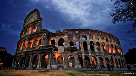 Ancient Roman Colosseum At Night