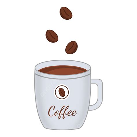 Coffee Mug Illustration Vector PNG Images, Coffee Mug With Beans Vector Illustration, Coffee ...