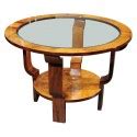 Nice Art Deco Coffee or End table with glass | Small Tables | Art Deco Collection