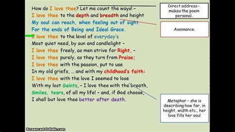 GCSE Poetry Sonnet 43 revision - YouTube