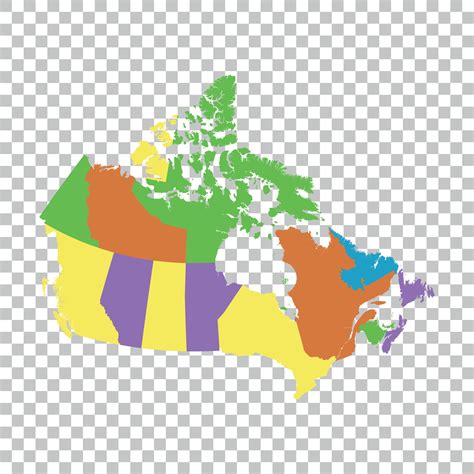 Canada political vector map 26161847 Vector Art at Vecteezy