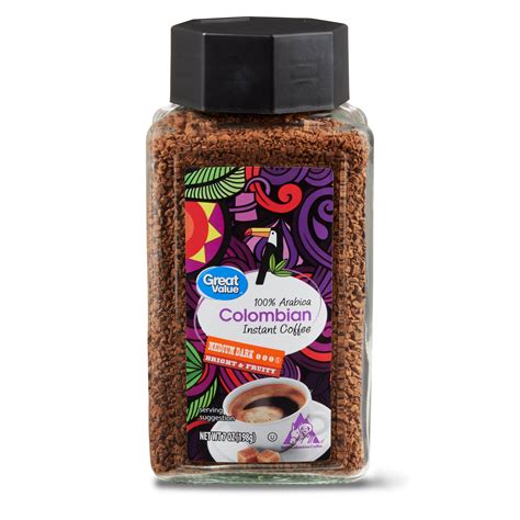 Great Value Colombian Instant Coffee, Medium Dark Roast, 7 oz - Walmart.com