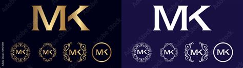 CORPORATE BRAND LOGO MK DESIGN Stock Vector | Adobe Stock