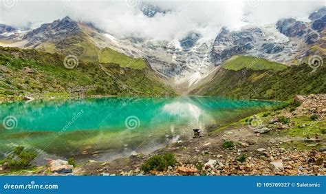 Humantay Lake In Peru On Salcantay Mountain In The Andes Royalty-Free ...