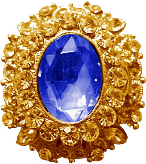Gold Pendant - Sapphire by Dori-Stock on DeviantArt