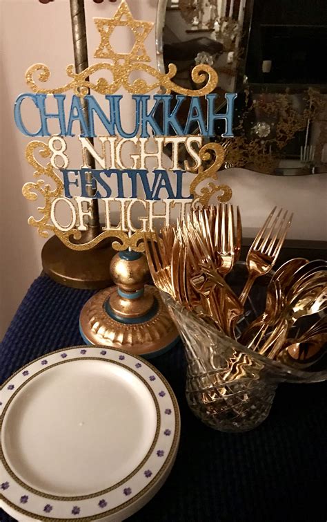 Pin by Caryl Marcus-Stape on Hanukkah | Festival lights, Table decorations, Decor