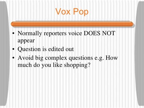 Vox pop