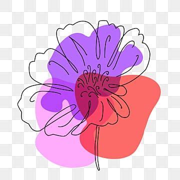 a flower on a white background with pink and purple flowers in the center, transparent png