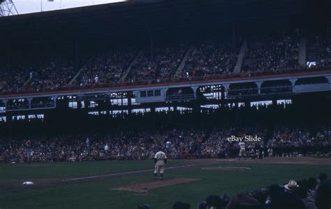 35mm Slide Brooklyn Dodgers Ebbets Field Jackie Robinson Baseball c1952 ...