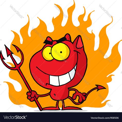 Cartoon halloween devil Royalty Free Vector Image