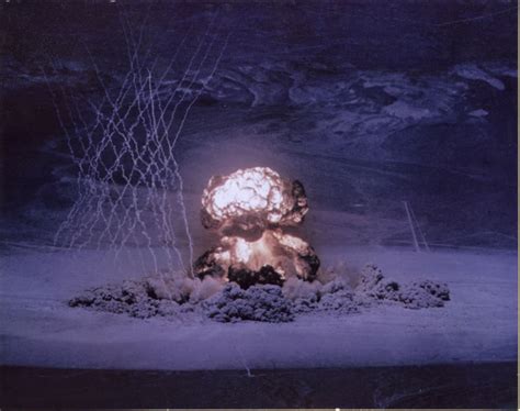 atmospheric science - What are the white lines in some nuclear bomb test photos? - Physics Stack ...