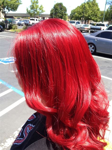 Pin on Bright red and curly hair | Bright red hair dye, Bright red hair color, Bright red hair