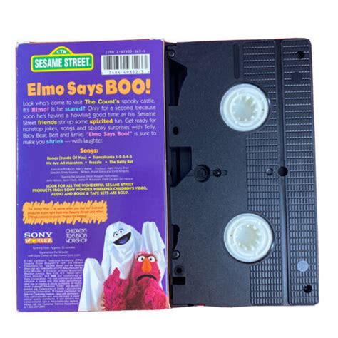 Sesame Street: ELMO SAYS BOO! VHS Video The Count Classic Video Tape ...