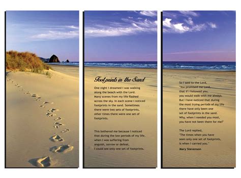 Footprints in the Sand Poem Canvas Wall Art Framed Huge | Etsy