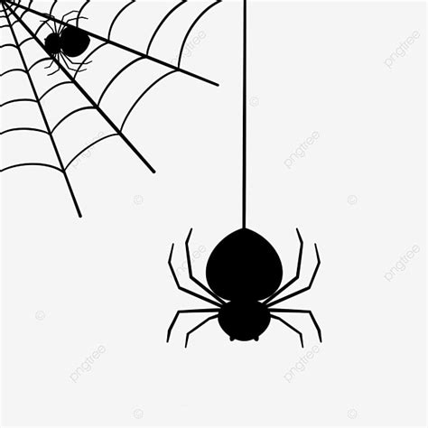 Spiders Silhouette Vector PNG, Spider Web Black Spider Clip Art, Spider ...