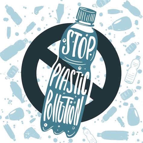 Premium Vector | Stop plastic pollution