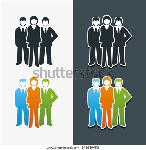 Vector Isolated Business People Icon Set Stock Vector (Royalty Free) 198589958 | Shutterstock