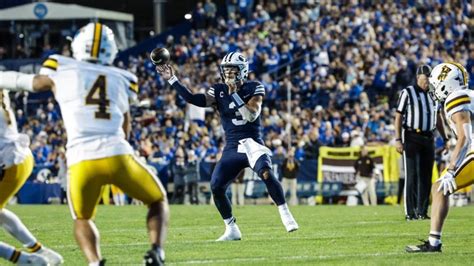 BYU QB Jaren Hall Continues Tear, Throws Third TD Against Wyoming