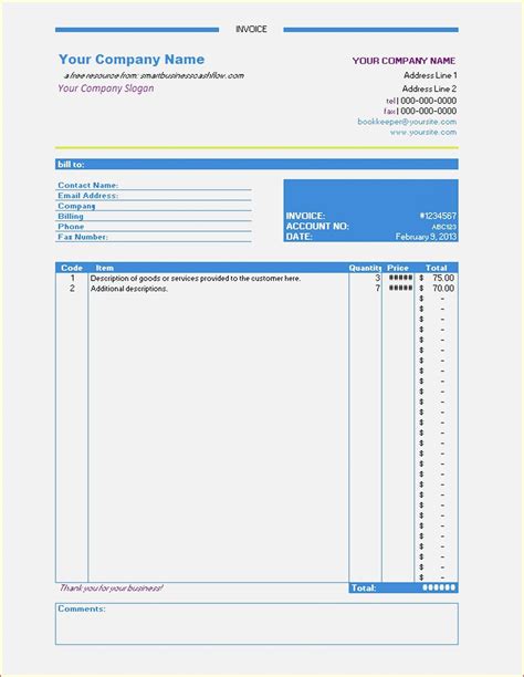 Construction Invoice Template Excel Templates-2 : Resume Examples