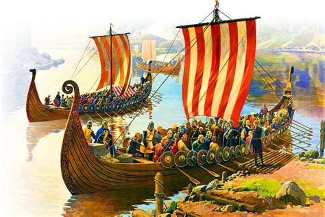 Viking longboats prepare to embark on a raiding expedition | Viking age, Viking ship, Vikings