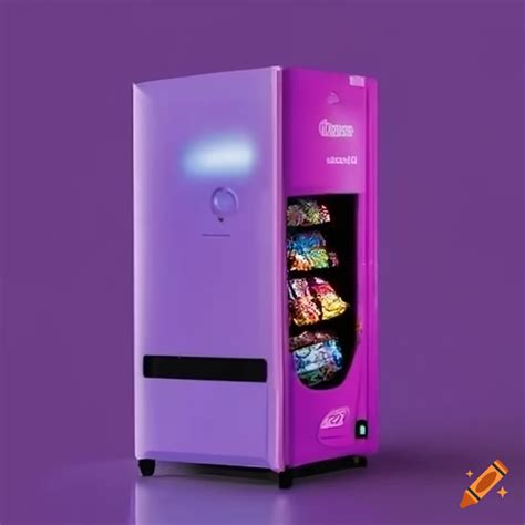 Purple vending machine that personalizes 'takis'