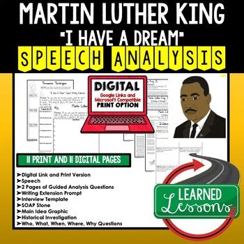 Martin Luther King I Have A Dream Speech Analysis, Writing, Digital, Google