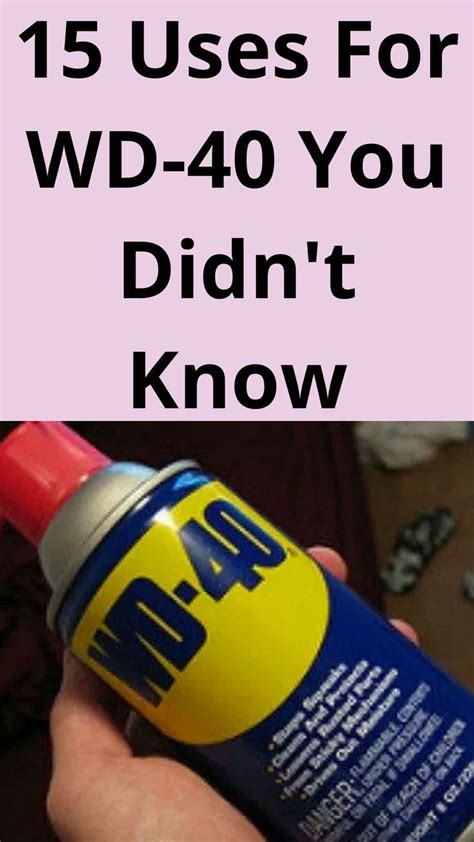 WD-40 isn't just for lubricating and protecting from rust. Here are 15 uses you didn't know | Wd ...