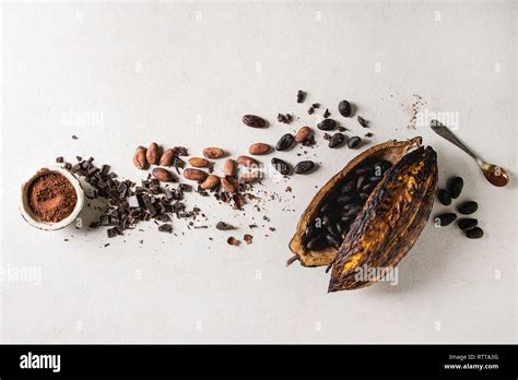 Variety of cocoa beans Stock Photo - Alamy