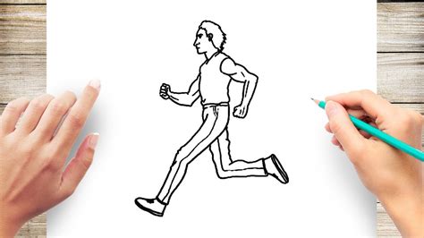 How to Draw A Person Running - YouTube