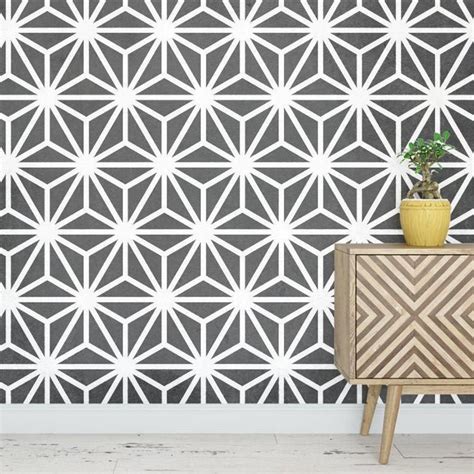 Continuum TILE PATTERN STENCIL Modern Geometric Tile Effect - Etsy ...