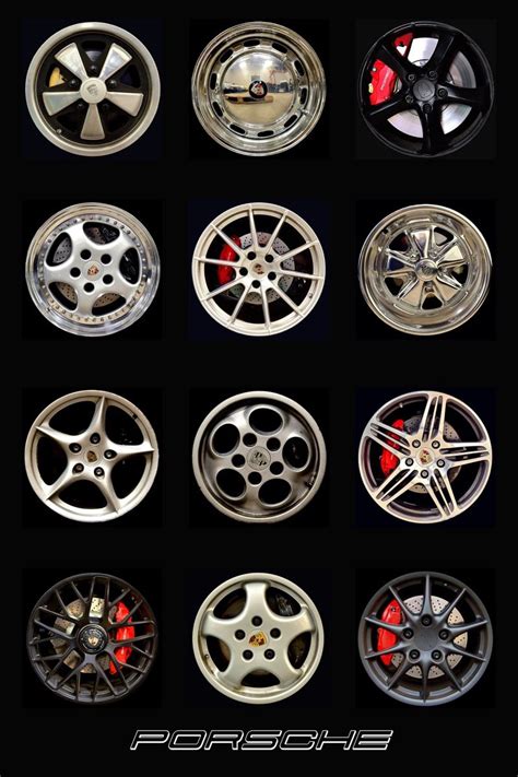 A selection of Porsche wheels including Fuchs, Phone Dials and Cup’s as ...