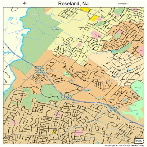 Roseland New Jersey Street Map 3464590