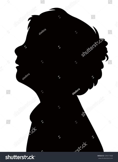 Boy Head Silhouette Vector Stock Vector (Royalty Free) 539317408 ...